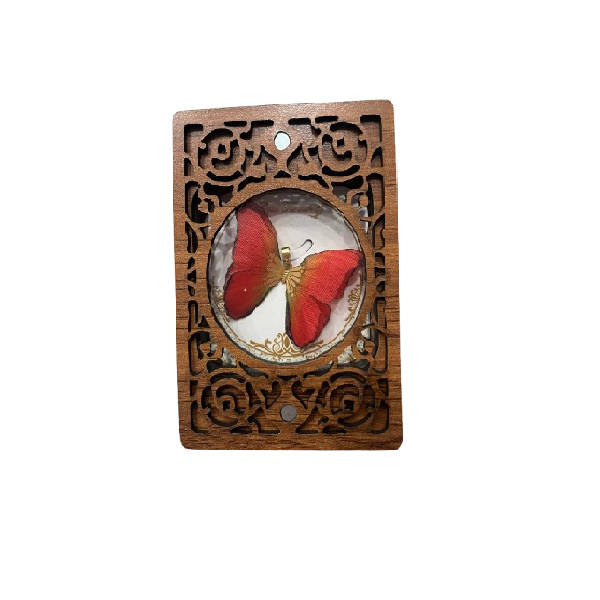 آویز گردنبند طلا 18 عیار زنانه مدل پروانه کادویی 0.14 گرم